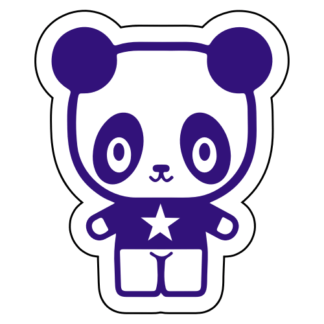 Young Star Panda Sticker (Purple)